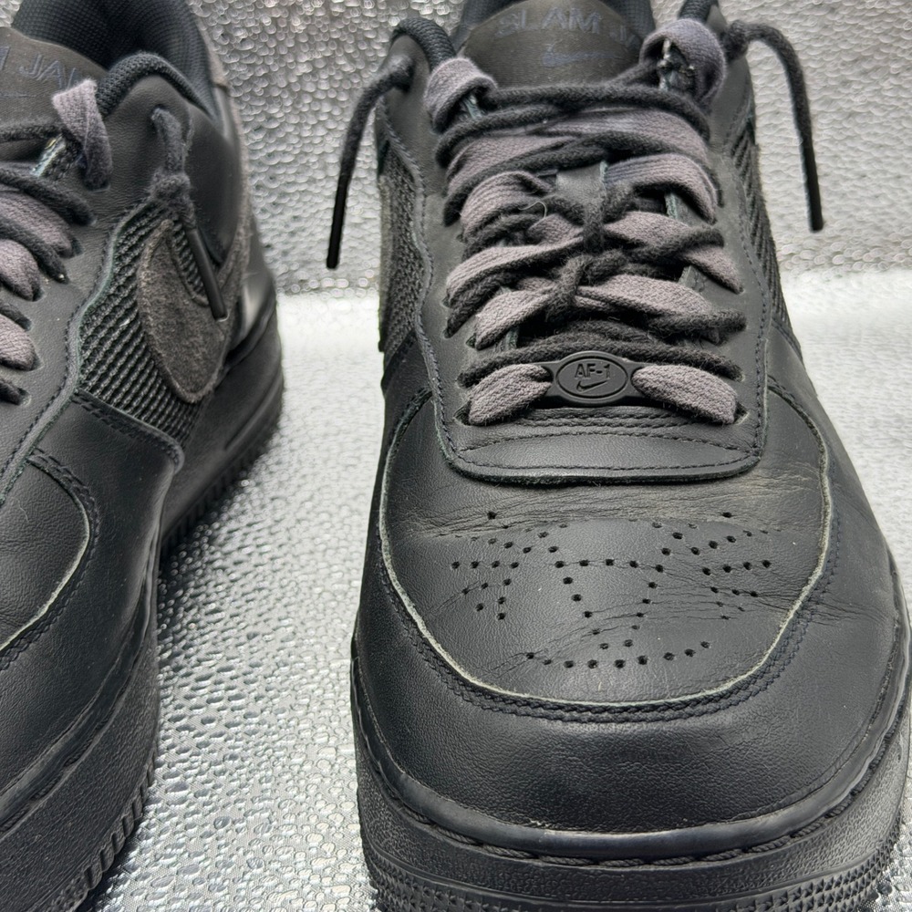 Size 11 Nike Slam Jam x Air Force 1 Low Mens Black Excellent DX5590-001 Suede - Picture 5 of 12